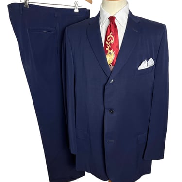 Vintage 1950s ATOMIC ERA 2pc Wool Gabardine Suit ~ 42 Long ~ sack jacket / drop loop pants ~ Rockabilly ~ VLV ~ Elvis ~ 