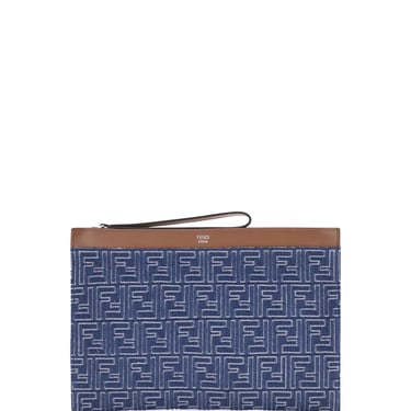 Fendi Men Fendi Denim Pouch