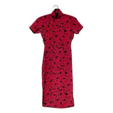 DRAGON AND PHOENIX Vintage 40s Silk Embroidered Qipao