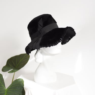 Late 60s Floppy Black Hat 