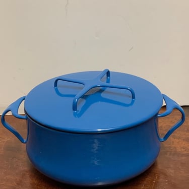 Vintage Dansk Blue Kobenstyle 2 Quart Cassaeole Pot With Lid 