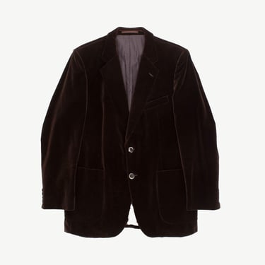 St Michael brown velvet blazer, mens vintage chocolate brown jacket blazer - Medium / Large 