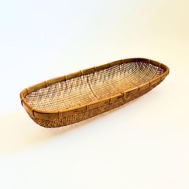 Long Wicker Basket Tray 