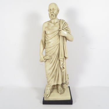 Vintage G Ruggeri Socrates Composite Alabaster Statue 
