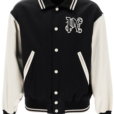 Palm Angels Satin Varsity Jacket For Men