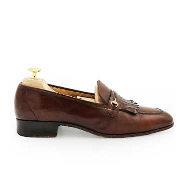 GUCCI BROWN LEATHER LOAFERS