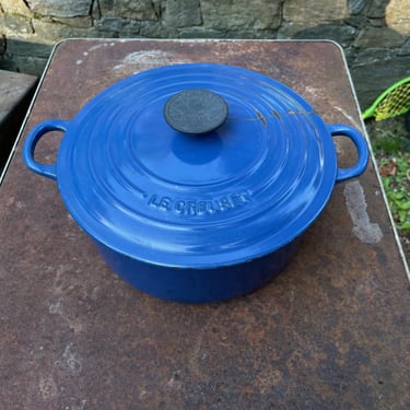 Support à Casseroles Le Creuset 5 étages – Bleu Cobalt, Fonte, Vintage, Occasion