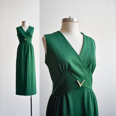 1970s Green Maxi Gown 