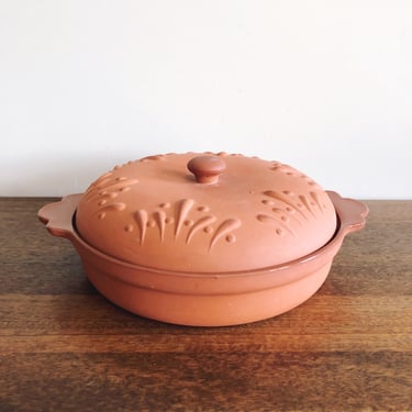 Vintage Terracotta Baking Dish / Casserole Dish 