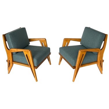 Pair Campo & Graffi Sculptural Lounge Chairs