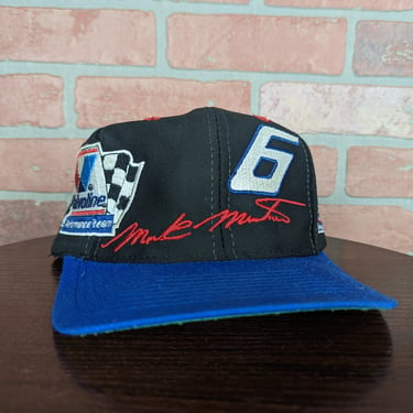 Vintage 90s NASCAR Mark Martin ORIGINAL Snapback Hat 