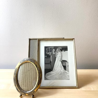 tarnished silver picture frame collection - 5 x 7 oval - 8 x 10 photo frames 