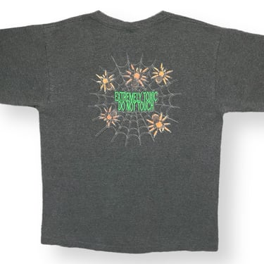 Vintage 90s Spiders “Extremely Toxic, Do Not Touch” Double Sided Insect T-Shirt Size Large 