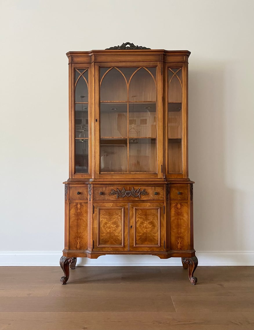 NEW Vintage China Hutch, Antique Display Glass