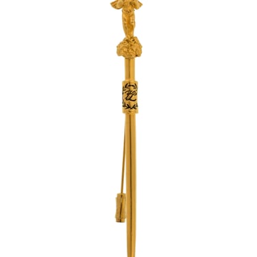 Karl Lagerfeld Vintage Golden Cherub Sceptre Stick Pin