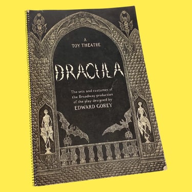 Vintage Dracula Book Retro 1970s A Toy Theatre + Broadway Play + Set and Costume Design + Edward Gorey + Softback + Horror Coffee Table Book 