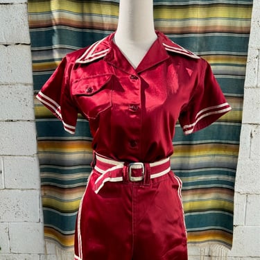 1940s Satin Athletic Uniform