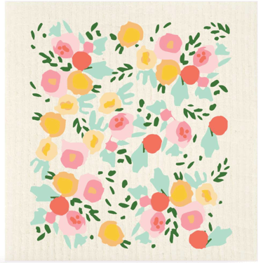 Spring Floral Swedish Dishcloth