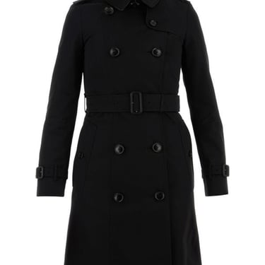 Burberry Woman Black Cotton Trench Coat