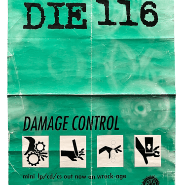 Vintage DIE 116 "Damage Control" Promo Poster 1994