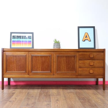 Mid Century Modern Vintage Teak Credenza Sideboard by Nathan Danish Style- Mid Century Furniture - Vintage Furniture Scandinavian Style 