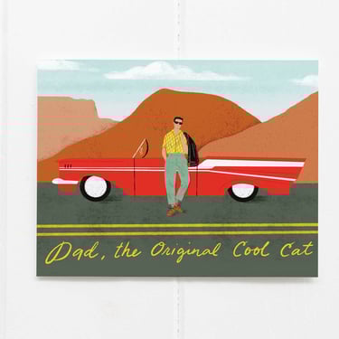 Dad, the Original Cool Cat Card