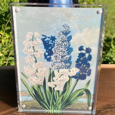 Double-Sided Flower Artwork in Acrylic Frame