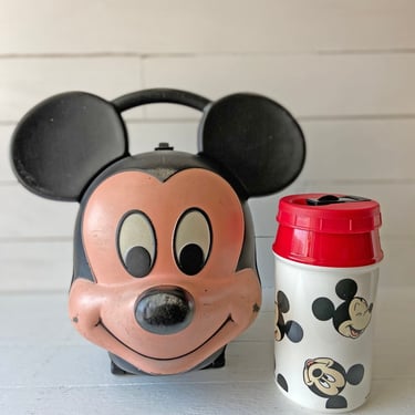 Vintage Aladdin Mickey Mouse Lunch Box With Mickey Mouse Thermos // Mickey Mouse Collector, Disney Decor // Perfect Gift 