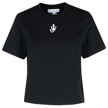 Jw Anderson Black Cotton T-Shirt Women