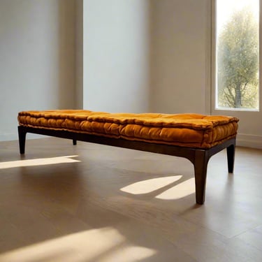 Hopper Daybed Bench w/Velvet Apricot Cushion  RN268-6