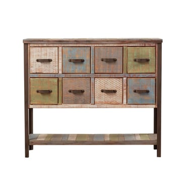 8-Drawer Rustic Console