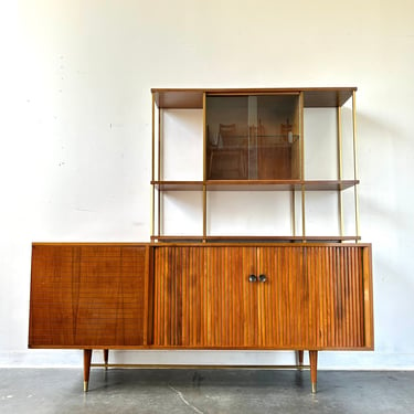 Paul mccobb style credenza with hutch 