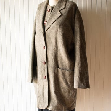 Vintage Dark Academia Wool Jacket & Vest Set Extra Large