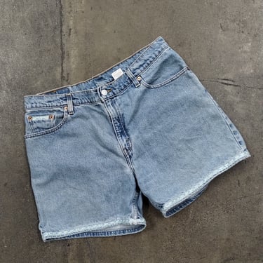 34x.5 90s Levi's Jorts Jean Shorts Cut Offs Lightwash Wash Pants Cowboy Western Streetwear Daisy Dukes Booty Shorts 