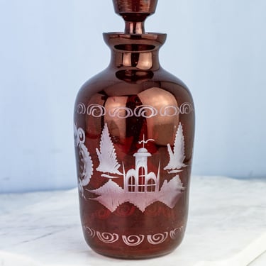 Vintage Bohemian Glass Decanter