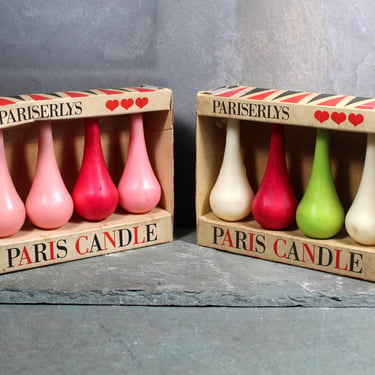 Pariserlys Paris Candles - Set of 4 - Made in Denmark - Hjertelys - Novelty Candles 