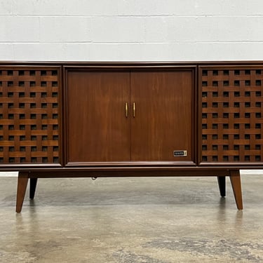 Zenith Mid-Century Modern Stereo Console / Record Player & Radio ~ Great TV Stand 