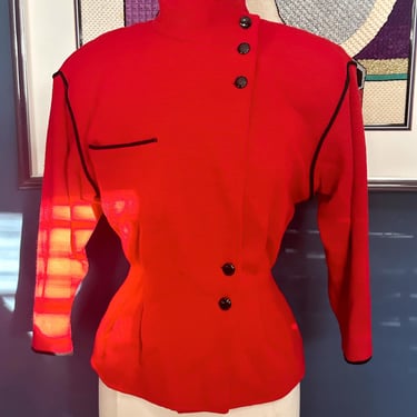 Ungaro 80s  Red Wool Jacket 