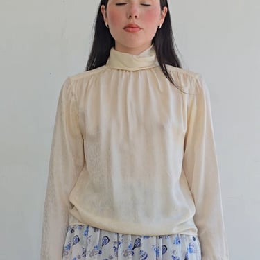 Christian Dior White Silk Blouse