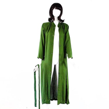 Deadstock VINTAGE: 1980's - Rare ZINDAH India Handwoven Rayon Blazer - Long Jacket - Green Jacket - Boho - Unused - SKU 24-00014896 
