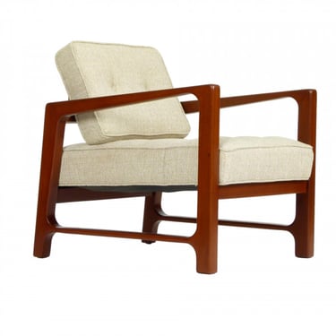 1960s Wood Framed Lounge Chair