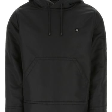 Valentino Garavani Men Black Nylon Sweatshirt