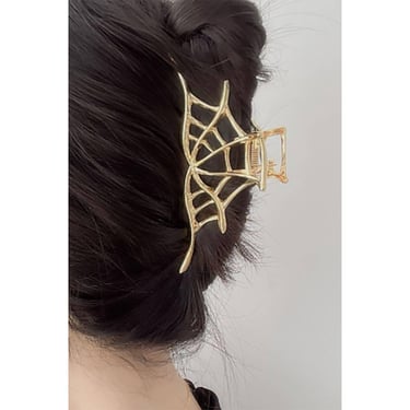 METAL SPIDER WEB HAIR CLIP