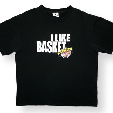 Vintage 90s Converse “I Like Basket” Basketball Faded Out Graphic T-Shirt Size Large 