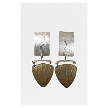 vintage 90's metal art earrings (Size: OS)