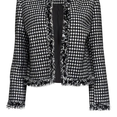 Kate Spade - Black & Cream Boucle Open Front Jacket Sz 6