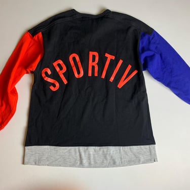 Vintage 80s 90s Espirit Sportiv Multi Colored Sweatshirt Size Small 