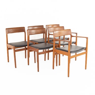 Johannes Nørgaard for Nørgaards Møbelfabrik Mid Century Teak Dining Chairs - Set of 6 - mcm 