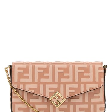 Fendi Women Printed Leather Ff Diamonds Wallet