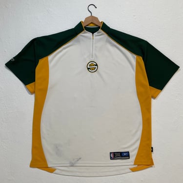 Vintage Y2k Seattle Supersonics Reebok Warm Up Shirt Sz. 3XL